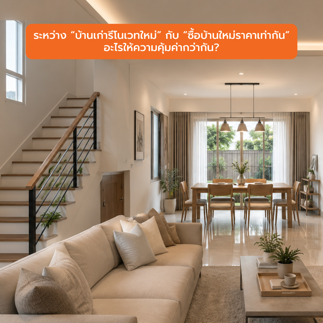 บ้านเก่ารีโนเวทใหม่ ดีกว่าซื้อบ้านใหม่จริงไหม? เปรียบเทียบทุกมุมที่คนซื้อบ้านต้องรู้